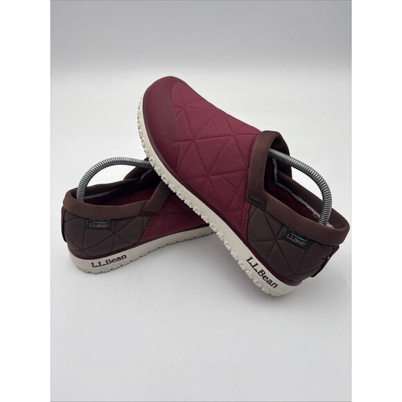 LL Bean Ultralight Primaloft Shoes Mens 10 M Red  Brown Waterproof Slip On Shoes - Picture 1 of 9